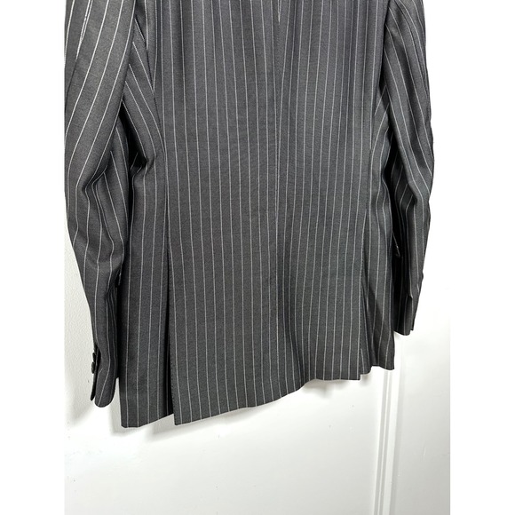 Tom Ford Charcoal Gray Pinstripe 52R Double Breasted Silk Wool Blazer 21BL4B - Picture 10 of 16